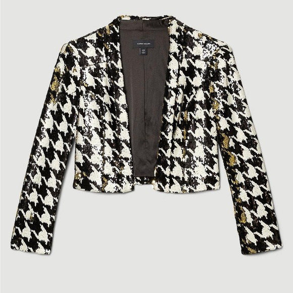 Houndstooth Sequin Mini skirt and jacket - Picture 3 of 7